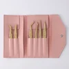 Titanium angel with pink leather bag 6-piece set
