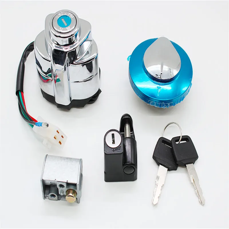 Замок переключателя зажигания мотоцикла крышка топливного бака крышка ключа набор универсальных
