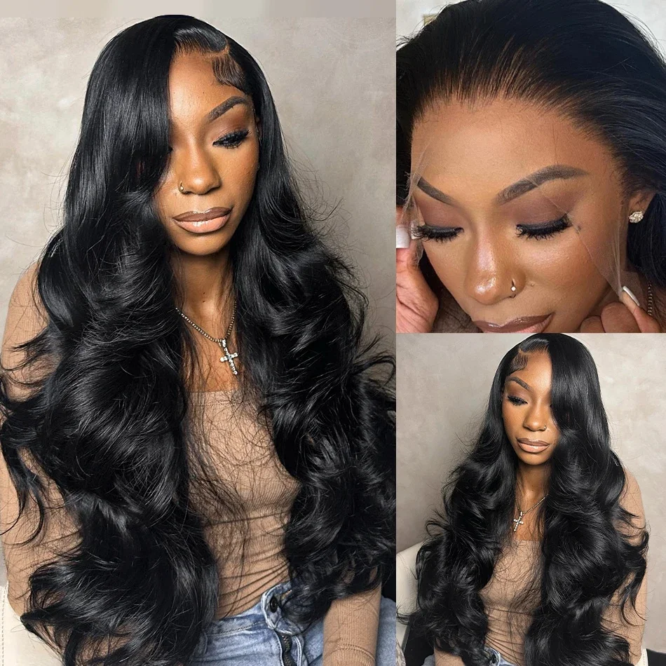 Parrucca frontale in pizzo ondulato da 40 pollici, capelli umani 13X4, densità 250, parrucche frontali in pizzo Remy brasiliano per donne_voghion.com