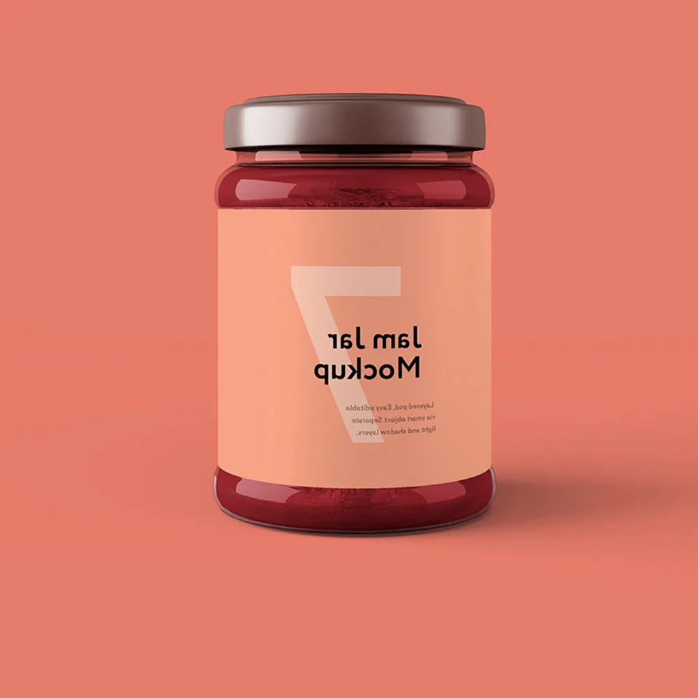 Customize Brand Logo Empty Fruit Jam Bottle 430ml 12oz Vacuum Glass