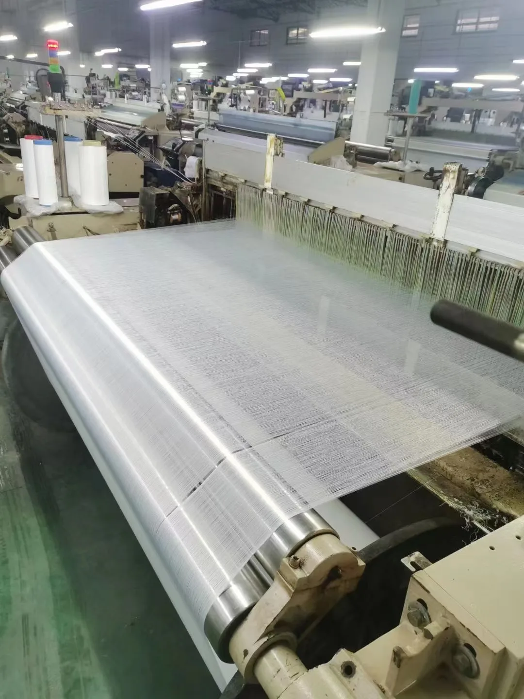 100%P Shining Glitter Check Mesh Fabric - Quick Dry & Breathable