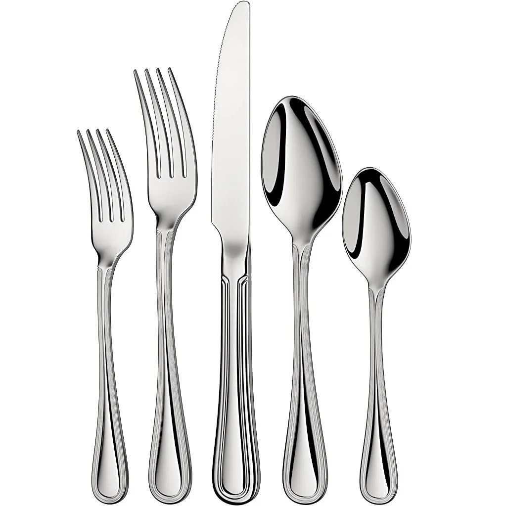 Hotel Cutlery Set Stainless Steel Gold Spoon Restaurant Utensil