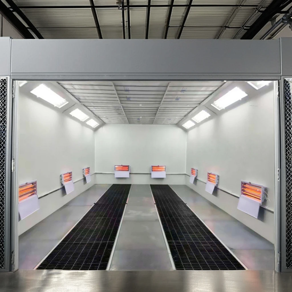 New Auto Paint Booth with LED Lighting and Diesel Burner Heating for Car Painting and Baking Oven for Sale