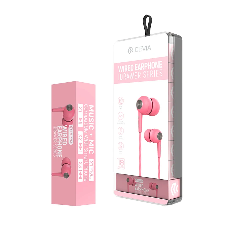 Auriculares Blancos Con Cable Devia - Idrawer Series