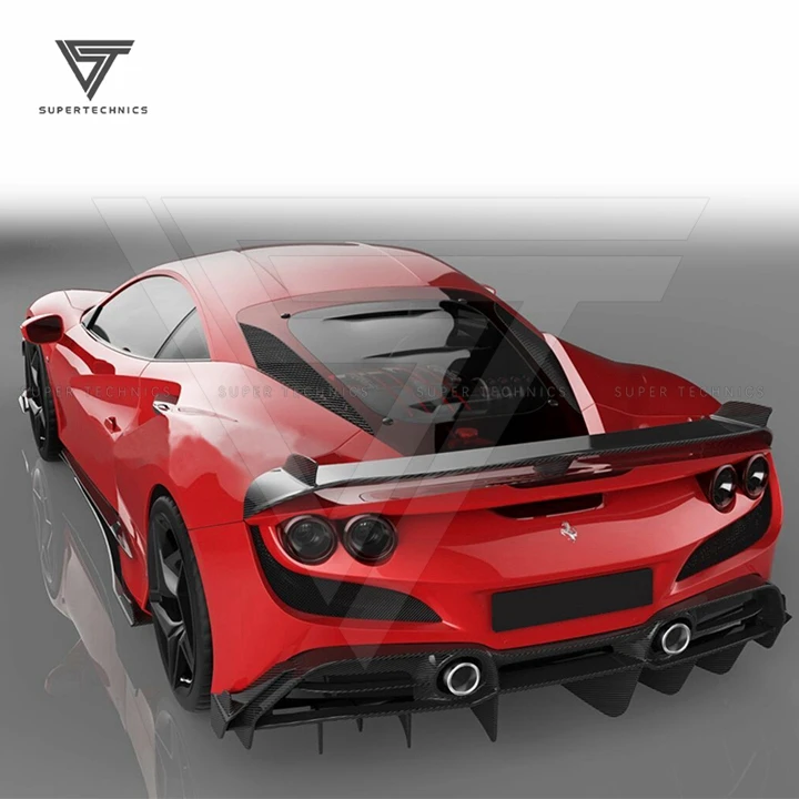 PT Style Carbon Fiber Rear Diffuser for Ferrari F8