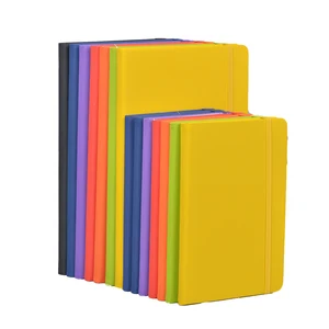 Premium A5 Notebook Solid Colors 7 Classic Shades Soft PU Leather Minimalist Design Elastic Band 60 Sheets Refill Daily Journal