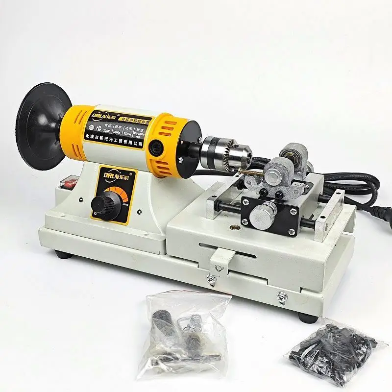 TEBAK Multifunctional Desktop Polishing Machine Jade Carving Grinding Cutting Machine Round Bead Punching Grinding Machine