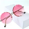 Rimless Flower Shape Sunglasses Women