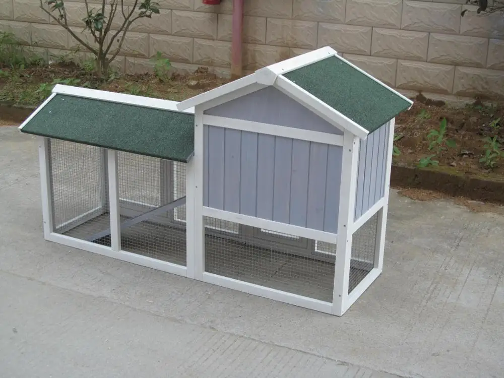 Extra Large Wooden Rabbit Hutch Double Decker Bunny Cat Cages Custom Fir Wood Pig Pet Cages Houses Product