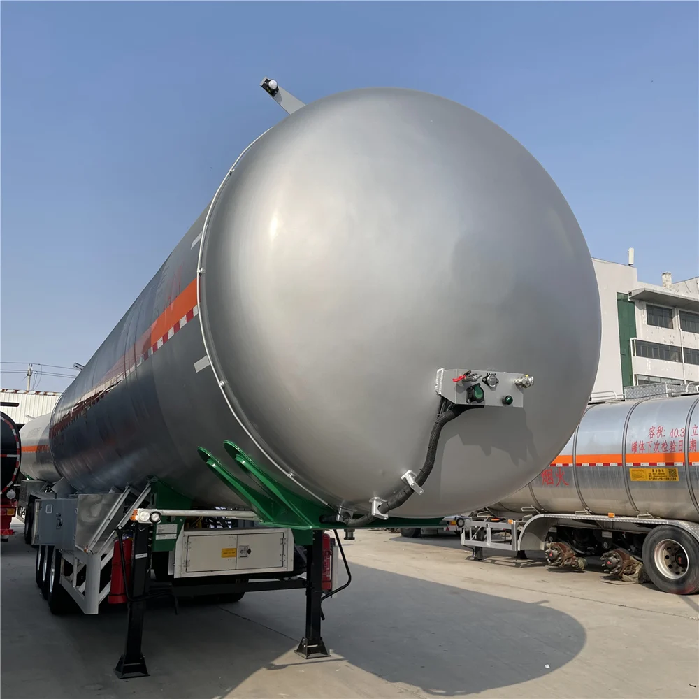 3 Axles 45000l Lightweight Fuel Tank Trailer Fuel Transport Tank