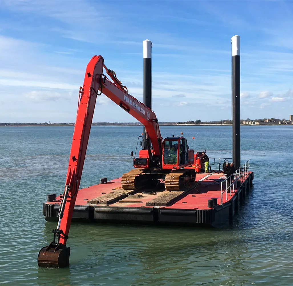 Customized Size Modular Container Pontoons excavator Platforms Barges From China