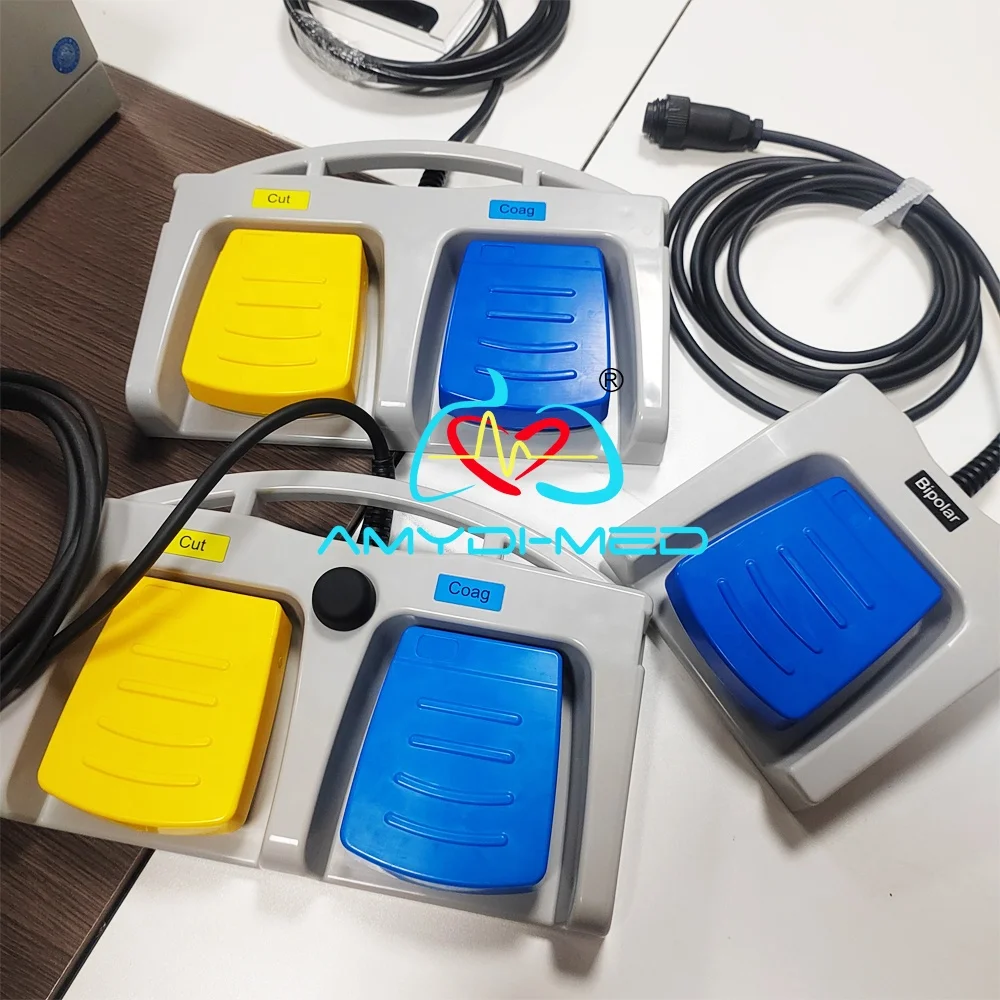 Electrosurgical Footswitch Pedal Plastic Two Button Double Footswitches for Diathermy Units Valleylab