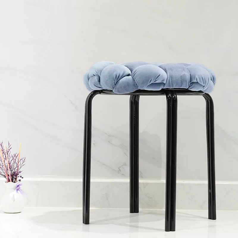 Stool New Sale Dining Round Modern Indoor Home Luxury Foot Step Gold Metal Chairs Velvet Ottoman Stools