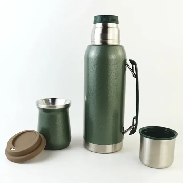 Classic Vacuum Insulated Stainless Steel Yerba Termo Mate Tea Thermos BPA-Free 18/8 Stainless Steel Cup Keeps 24 Hours