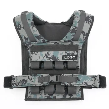 Camouflage Weight Vest Plate High Quality  Adjustable Fitness Tactical Weighted Vest for men training 10kg 12kg 16kg 20k 30kg