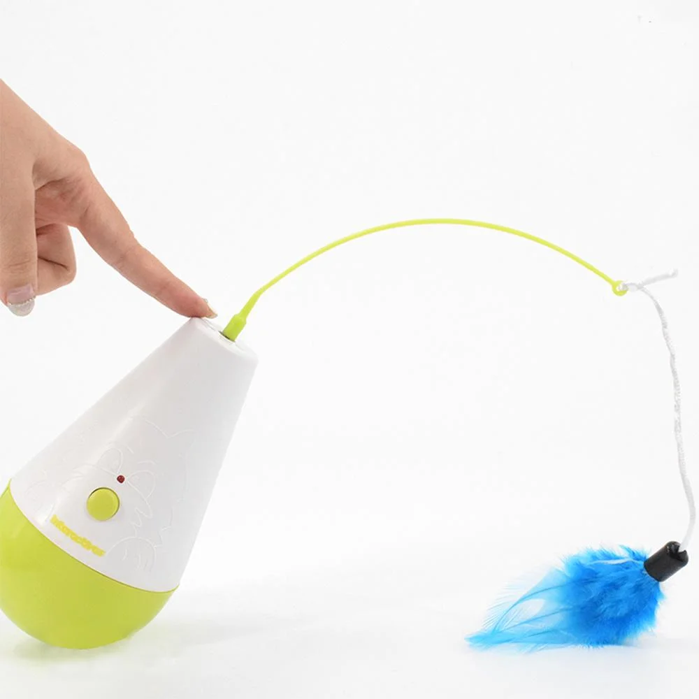 G07 AFP Best Seller Interactive Automatic Cat Toys Happy Turntable Electric Rotating Running Tumbler Cat Feather Toys for Cats