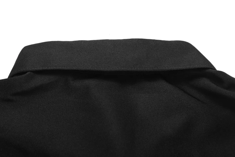 Męskie sukienki z długim rękawem Customiz Casual Odzież biurowa z nadrukiem Koszule dla mężczyzn Dzianina Obraz Plain517_voghion.com
