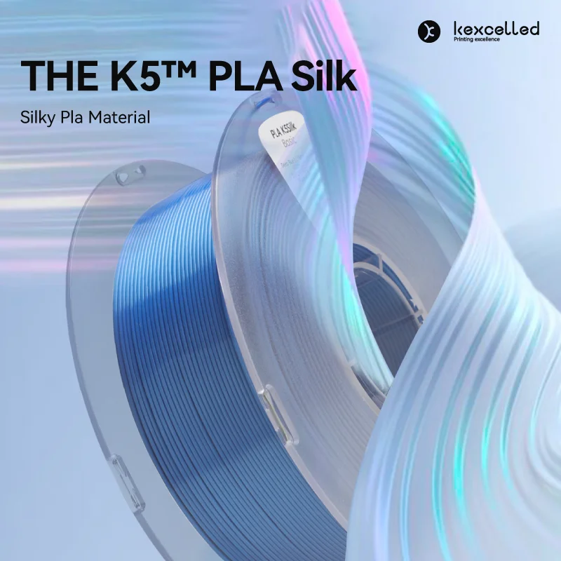 Ecofriendly Recycled Kexcelled 3D Printer Filament Pla Silk Plastic Rods 1.75Mm 2.85Mm Multicolored Customizable Freely Sample