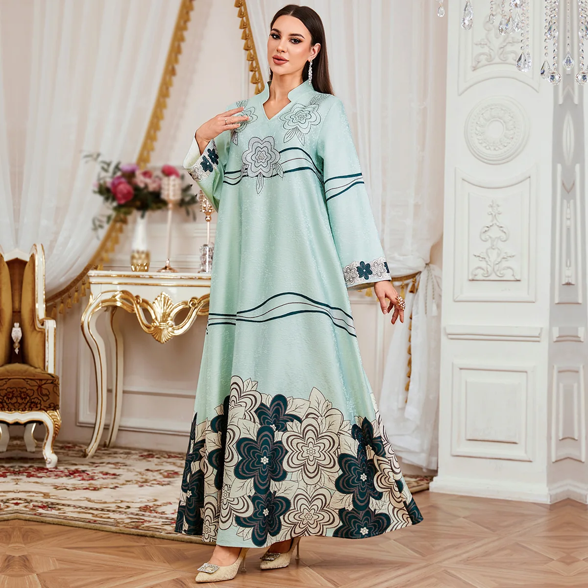 elegant dress designs for ladies Velvet Fancy Abaya - Women's Elegant and Sophisticated Formal Wear