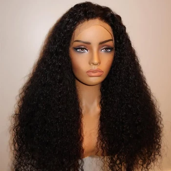 13x6 Deep Wave Lace Front Wigs 30 Inch 180% Density HD Lace Curly Wigs for Black Women Pre Plucked with Baby Hair Human Hair Wig