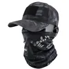 Patrón de pitón negro (bufanda de malla de gorra de béisbol)