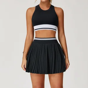 Naked Feel Quick Dry High Waist Sports Outfit Women Full Coverage Non-See-Through Running Tennis Fitness Workout Yoga Set