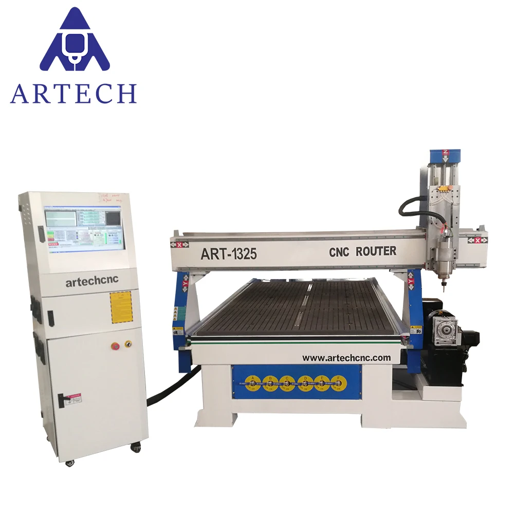 4 axis 1325 wood cnc router carving machine with rotary for chair legs