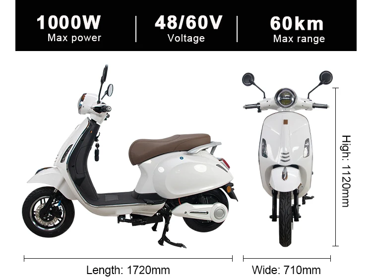 Wholesale drop shipping 1000W e motorcycle with removable battery