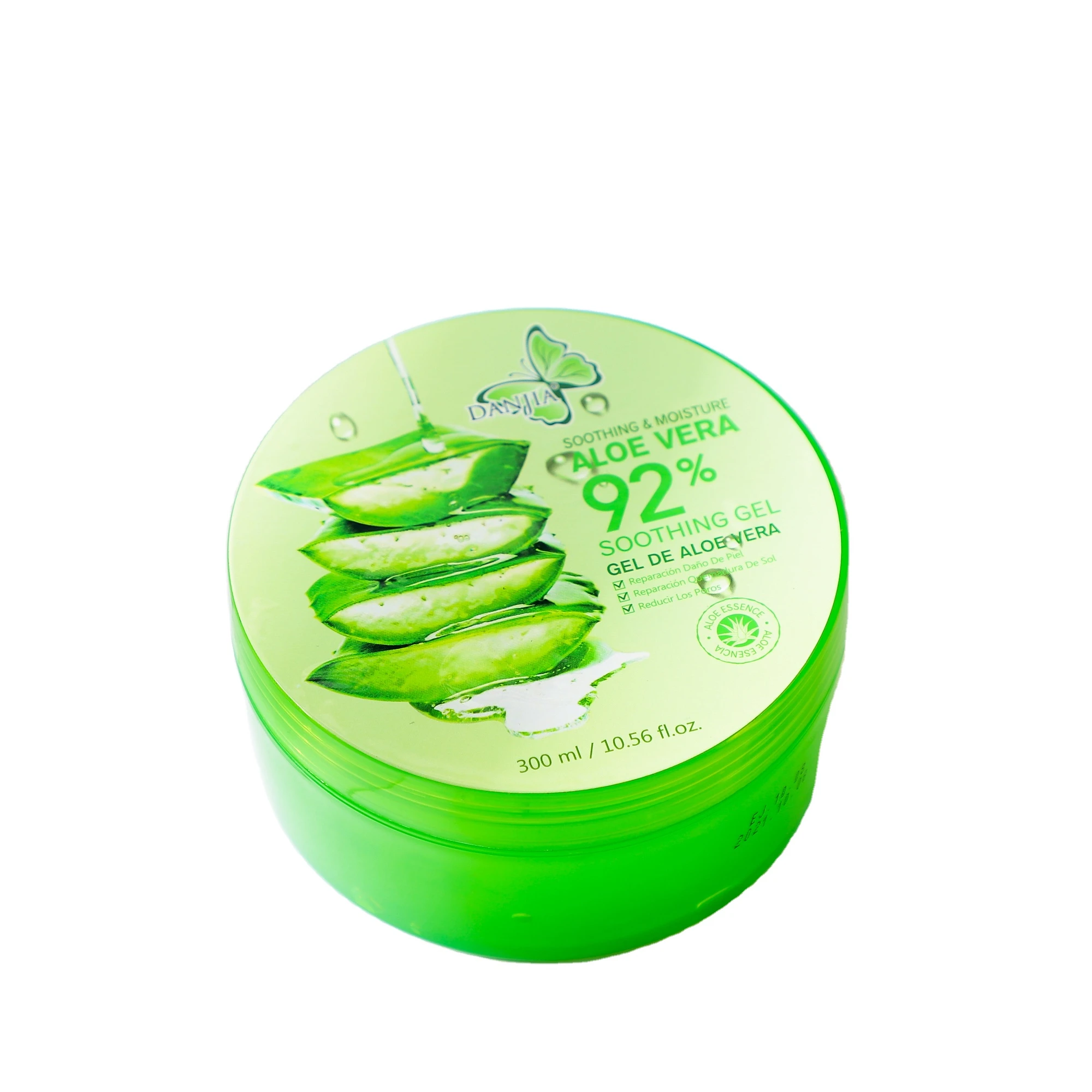 anti-acne aloe vera gel 92% pure natural organic extract soothin