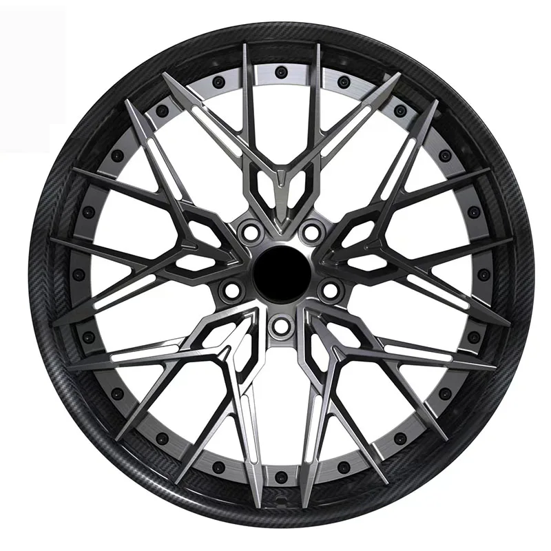 Custom 2-piece Forged Wheel Concave 24 18 19 17 20 22 Inch Car Rim for BMW Chevrolet Dodge Chrome Sport Wheel Rim Carbon supplier