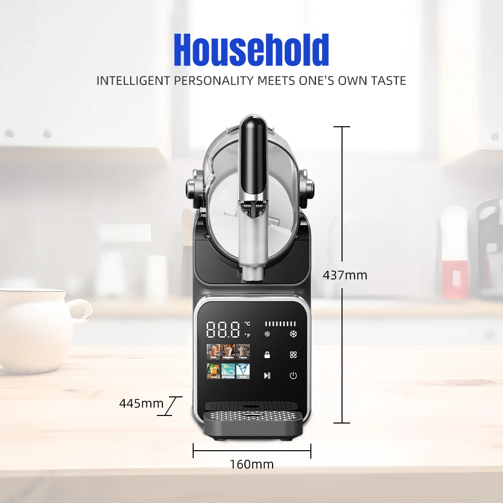 1.8L Slushy Ice Machine Frozen Drink Single Barrel Rotating tank Commercial Slushie Home Making Machine No Ice