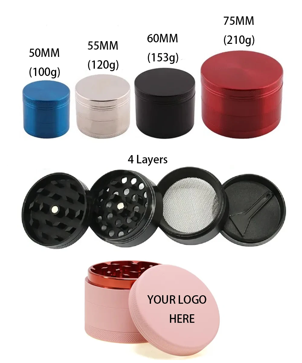 Bulk Grinders Laser Engraving 3 Inch Herb Spice Metal Herb Grinder