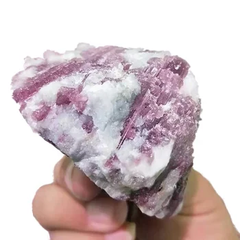 Wholesale natural raw crystal pink tourmaline healing stone ore pink tourmaline rough