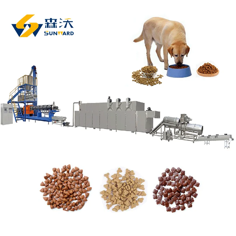Small Pet Food Processing Farm Use Full Production Line Kibble Dog Food