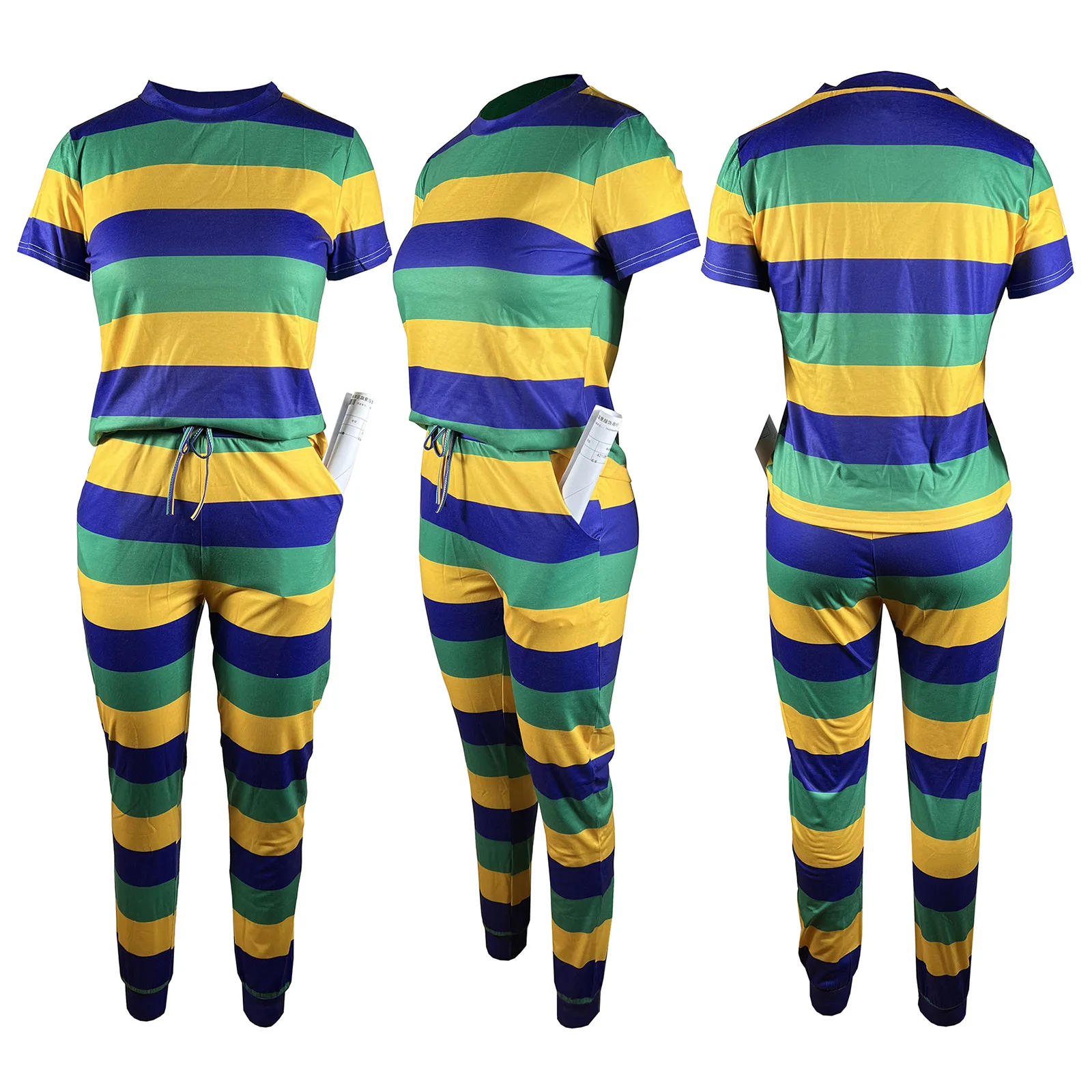 mardi gras jogger set