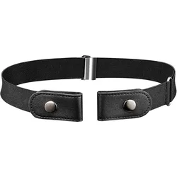 Ремень-невидимка из искусственной кожи Женский, простой дизайнерский бесшовный регулируемый пояс без пуговиц, для джинсов и брюк, непористый