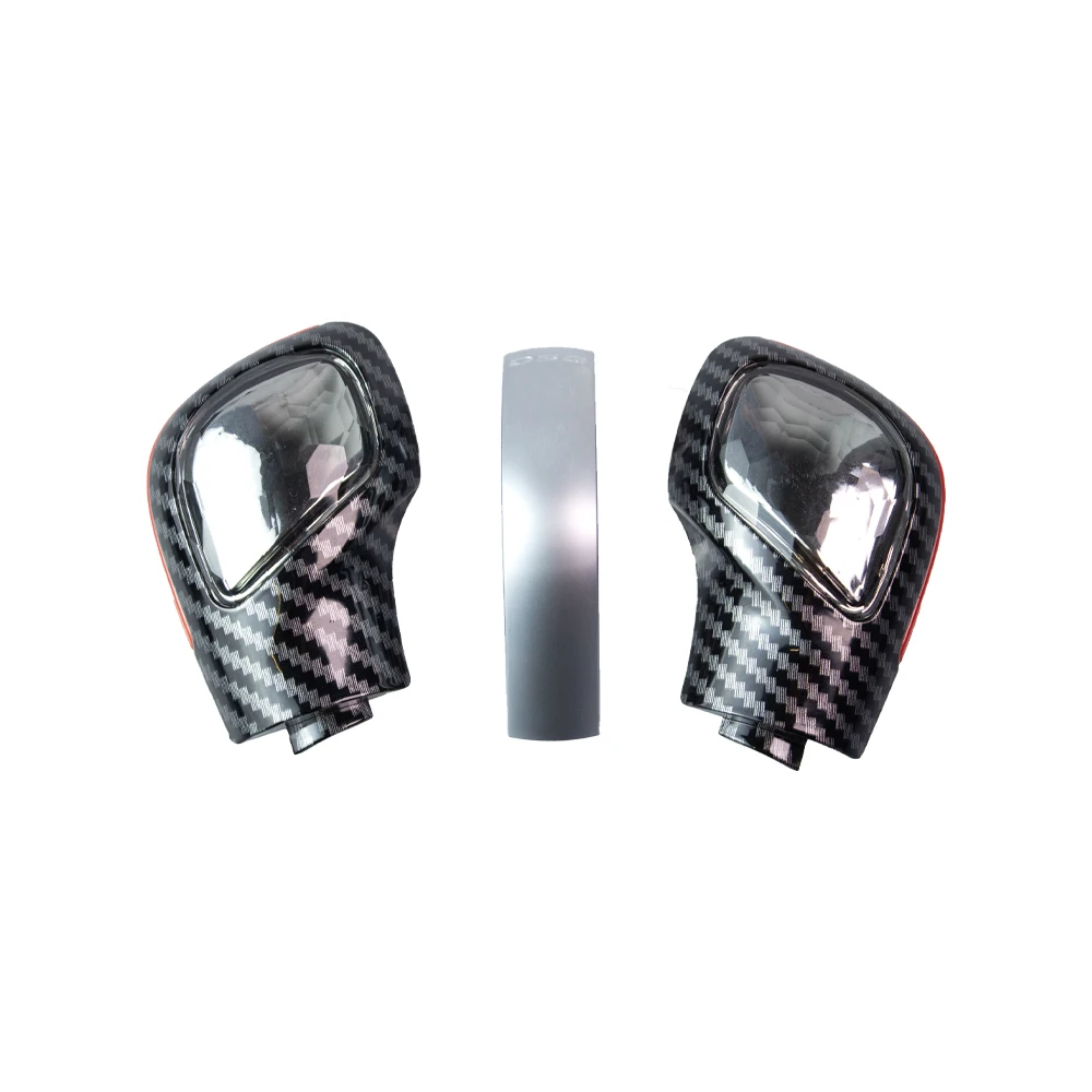 Factory Carbon Fiber Pattern Gear Shift Knob Crystal Cap for Volkswagen Golf 6 7 R GTI Passat Jetta Dsg Leather Gear Side Cover