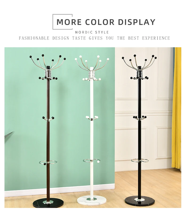 High Quality Metal Standing Coat Rack Tree Steel Storage Hanging Coat