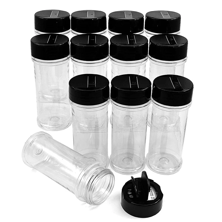 5.5 oz. Round Plastic Spice Jar - 350/Case