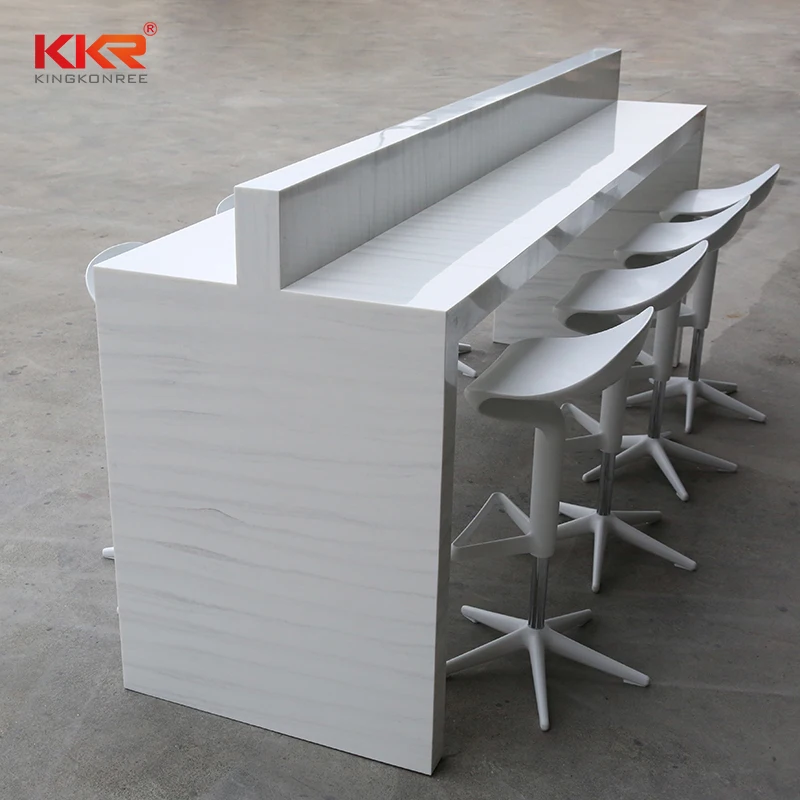 KKR Customized Artificial Stone Light up Set High Chair bar Table Dinner Table Counter bar Table