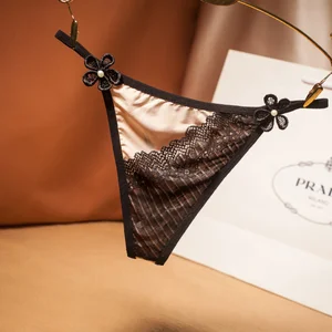 Sexy Panties Lingerie Women Underwear Crotch Transparent Panties Mesh Lingerie Ladies Erotic Panties Women Thong Briefs   #1363