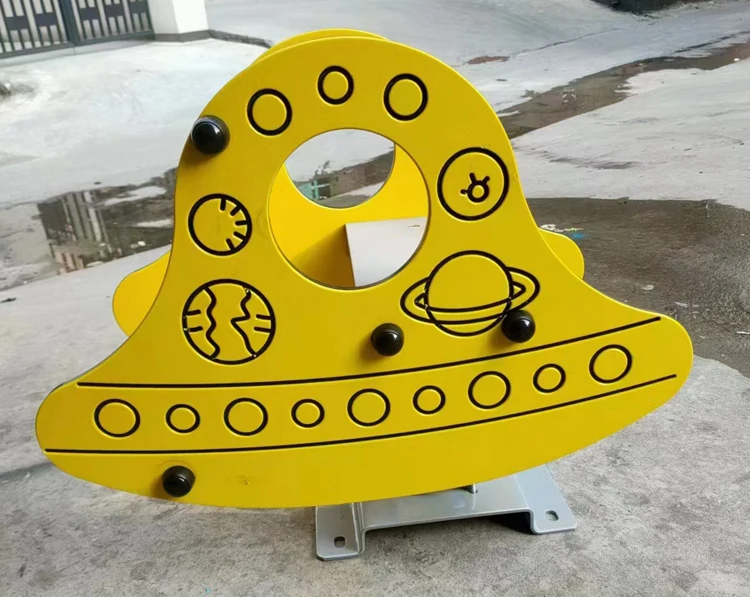 Funny Amusement Park Children Spring Horse PE Board Outdoor Children Rocking Horse Toys Customized