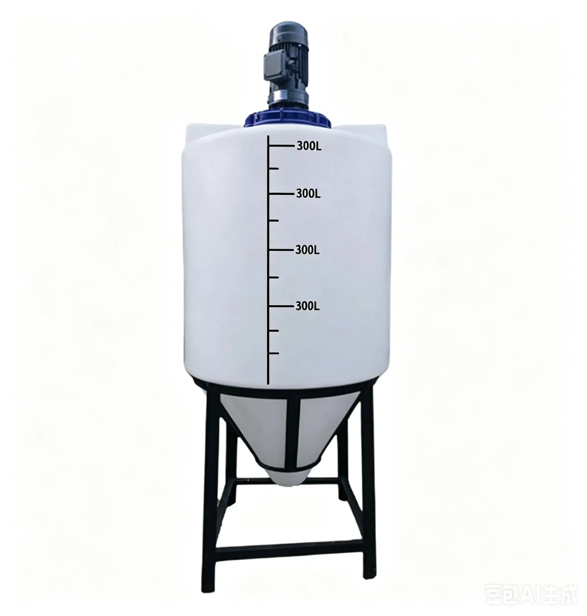 500L Poly Agricultural Chemical Storage and Mixing Tank with Agitator and Motor for Liquid Applications