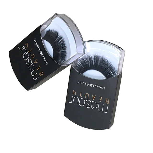 Custom Design Nice Gold Foil Logo Eyelash Paper Box lash sleeve packaging box