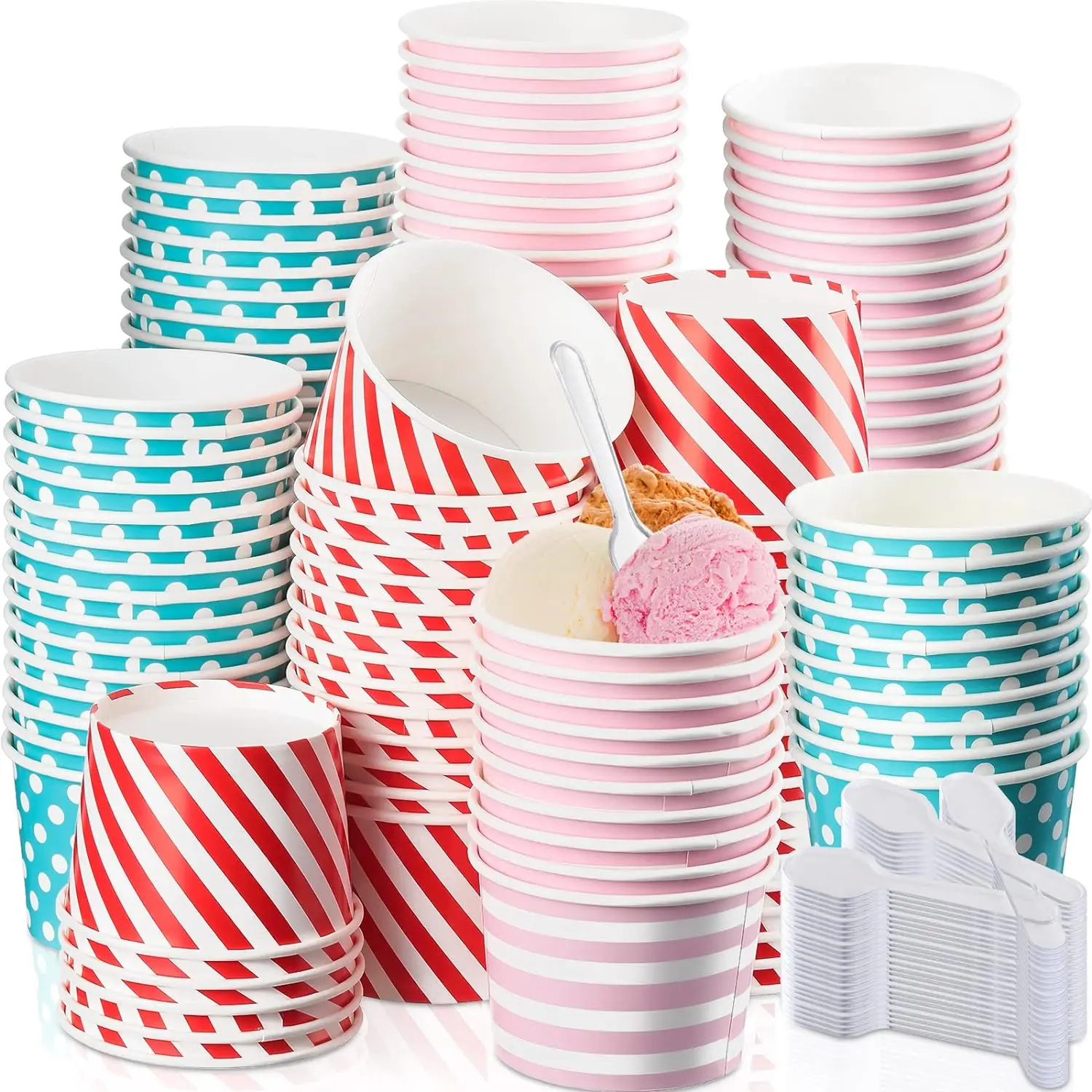 High quality disposable ice cream paper cup tub beverage dessert ice cream paper bowl dessert cups