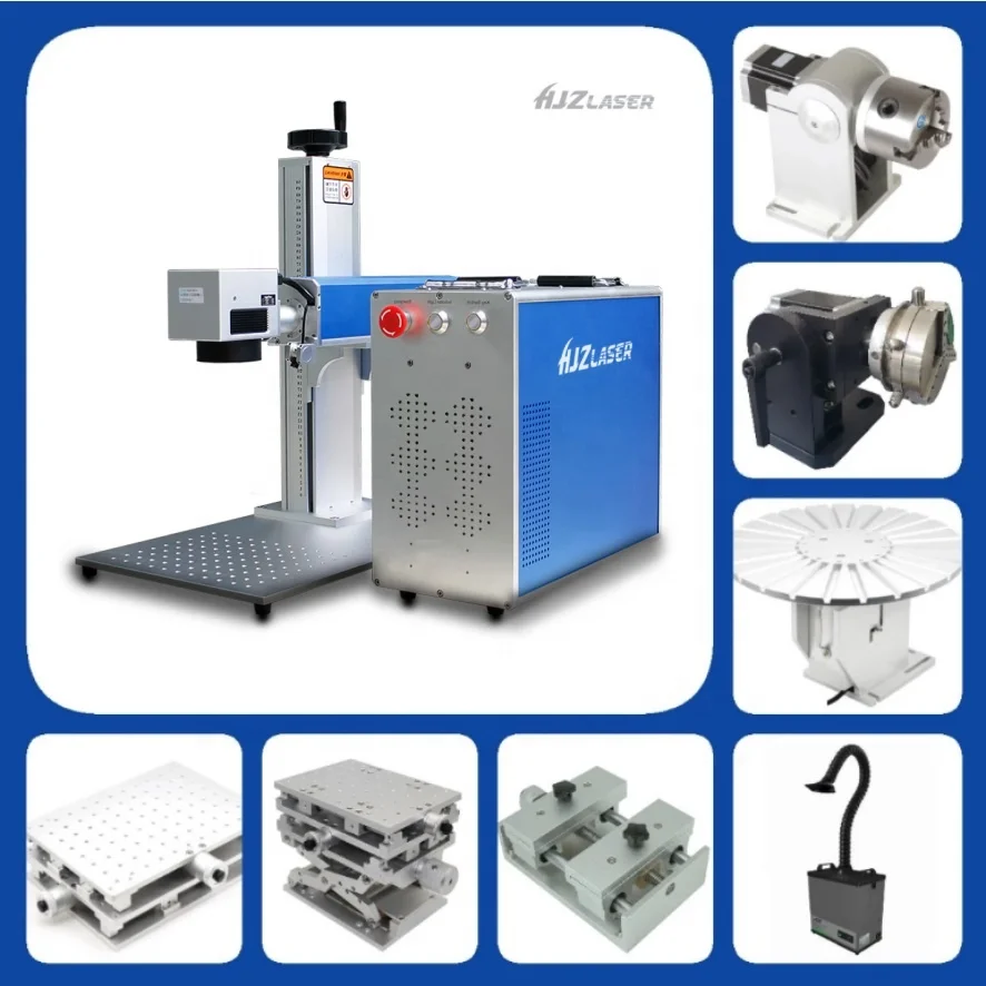 Wuhan HJZ Laser Raycus Jpt 50w Lp Price Laser Engraving Machine Write Name on Rings Bracelets Necklace Pendants