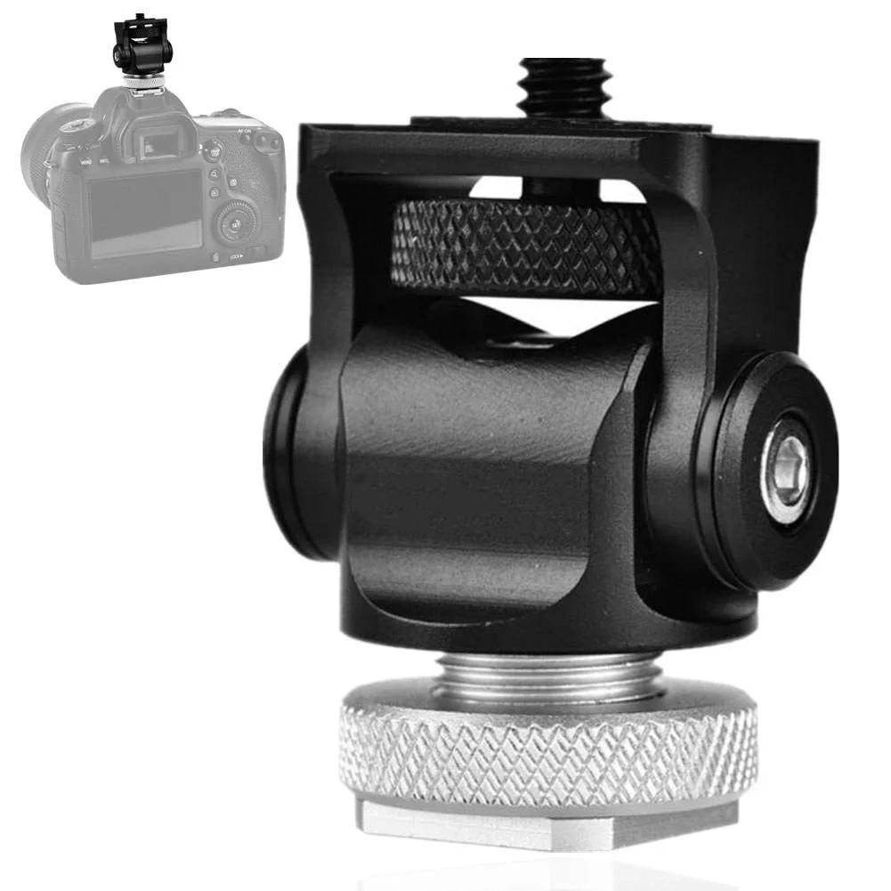 MINIFOCUS Supporto Per Monitor Da Campo Con Attacco A Slitta Fredda E Vite 1/4" – Regolabile 160° Per LED, Flash E Video - 6