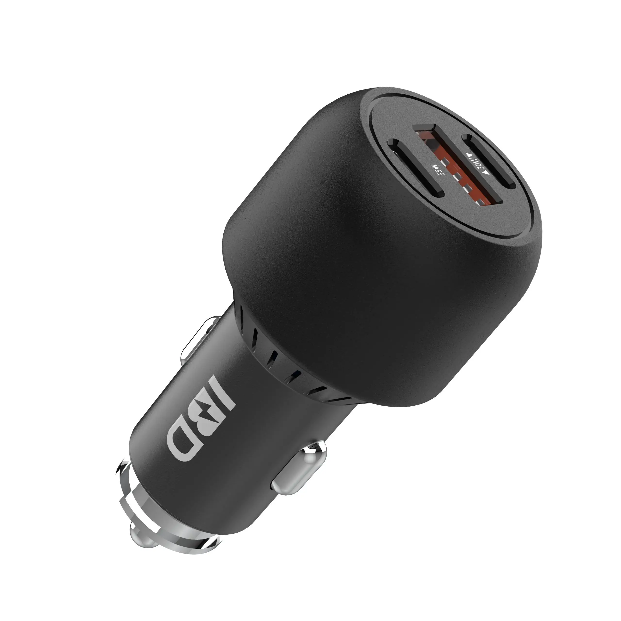 
IBD 95W индивидуальная модель наивысшей мощности Type-C PD 65W зарядное usb-устройство для автомобиля QC3.0 быстрое зарядное устройство со светодиодной подсветкой из 30 Вт мобильное автомобильное зарядное устройство 