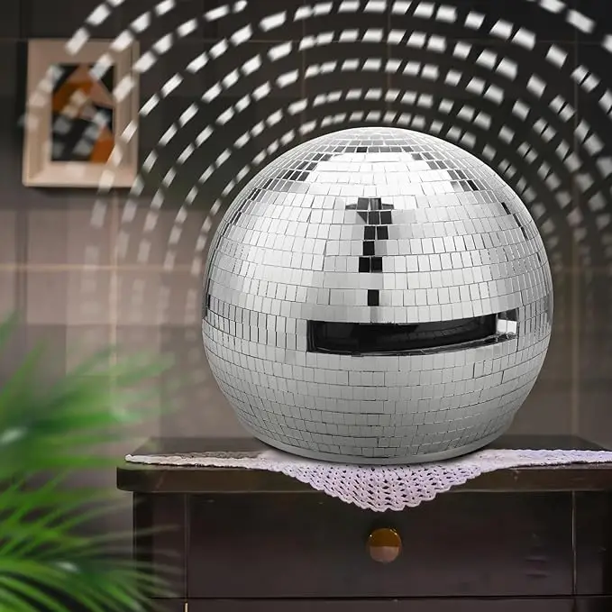 High Quality Futuristic Technology Custom DJ Club Wedding Colorful Party Light Disco Ball Helmet