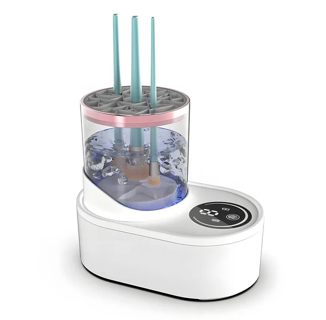 2-in-1 Electric Silicone Automatic Makeup Brush Cleaner and Dryer Fast Drying with Deep Cleansing